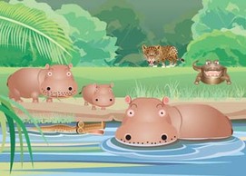 Hippopotamus vector 5 Preview