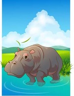 Hippopotamus vector 6 Preview