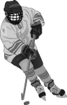 Hockey Player Vector Image 