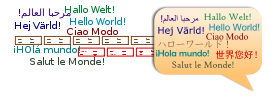 Hola Mundo, en muchos idiomas Preview