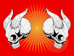 Animals - Horned Skulls Vector 