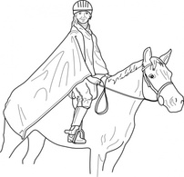 Animals - Horse Rider clip art 