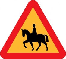 Horse Riders Road Sign clip art Preview