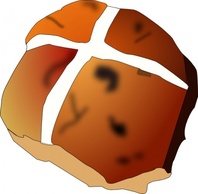 Hot Cross Bun clip art Preview