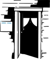 Buildings - House Home Door clip art 