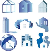 Buildings - House icon set 