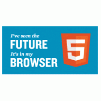 Internet - HTML5 sticker with tagline 