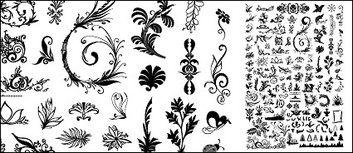Ornaments - Hundreds of patterns, insects, trees and other vector material 