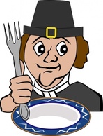 Hungry Pilgrim clip art 