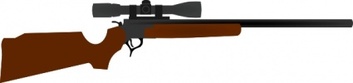 Huting Rifle With Scope clip art Preview