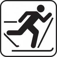 Signs & Symbols - Ice Skiing Map Sign clip art 