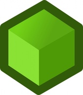 Icons - Icon Cube Green clip art 