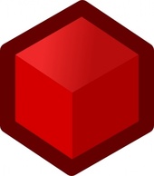 Icons - Icon Cube Red clip art 