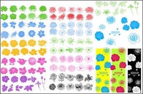 Patterns - Ink patterns, flowers, vector 