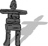 Inuit Inukshuk clip art 