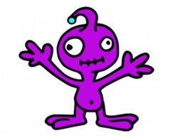 Invader Purple clip art Preview