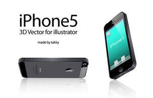 iPhone5 3D Vector for illustrator