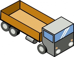 Transportation - Isometric Truck clip art 