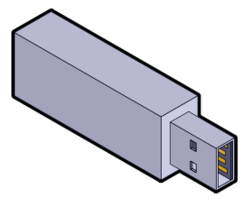 Technology - Isometric USB stick 