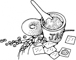 Food - Jam And Crackers clip art 