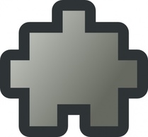 Jean Victor Balin Icon Puzzle Grey clip art