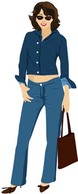 Human - Jeans Girl Vector 1 