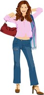 Human - Jeans Girl Vector 15 