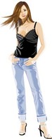 Human - Jeans Girl Vector 17 