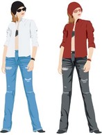 Human - Jeans Girl Vector 18 