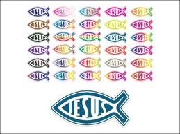 Animals - Jesus Fish Sticker 