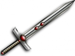 Military - Jeweled Sword clip art 