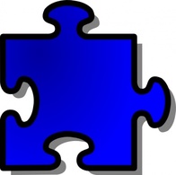 Objects - Jigsaw Blue Puzzle clip art 