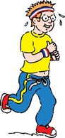 Jogging Boy clip art