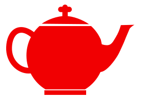 Jubilee tea pot red 