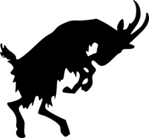 Jumping Goat clip art Preview