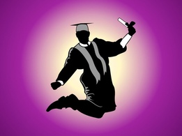 Jumping Graduate Vector 