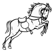 Animals - Jumping horse outline 