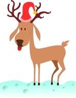 Kablam A Cartoon Reindeer clip art