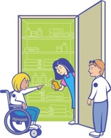 Kids In Cupboard clip art