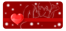 Objects - Kissing couple with heart 