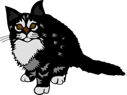 Kitten Black clip art Preview