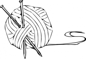 Knitting Yarn Needles clip art Preview