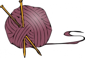 Knitting Yarn Needles clip art