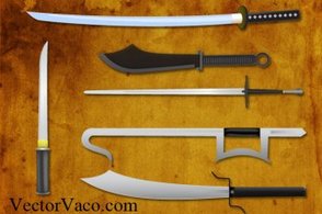 Knives and swords vectors, japanese sword vector, samurai vector ai, kungfu sword ai, kill bill ... Preview