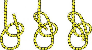 Knot Illustration (bowline) clip art