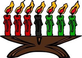 Kwanzaa Kinara Candles clip art