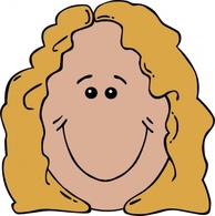 Lady Face clip art