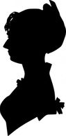 Human - Lady Silhouette clip art 