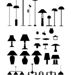 Lamp Vector Silhouettes 