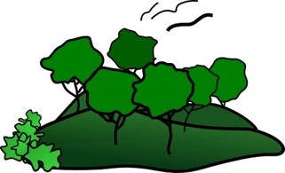 Nature - Landscape Mountain Trees clip art 